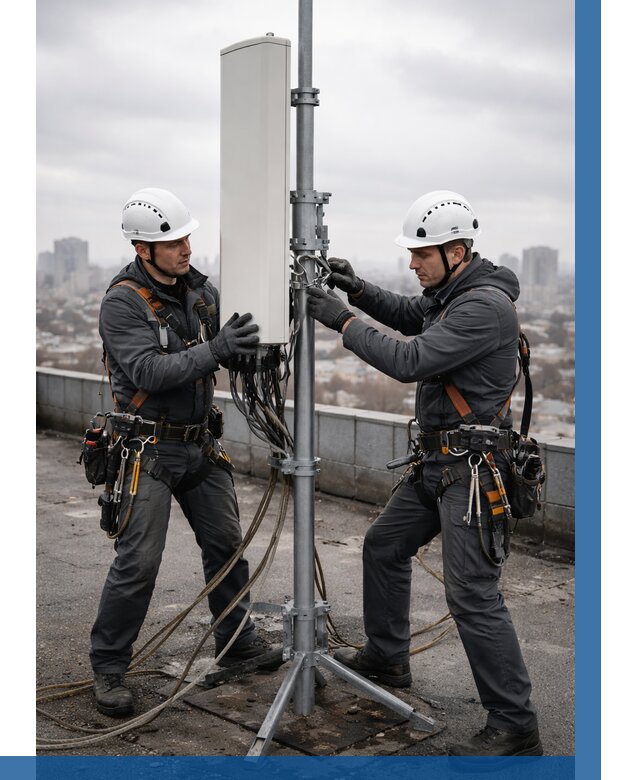 Монтаж антенн связи на крыше в Воркуте от 8739 р. | ВЫСОТНИК-Врк