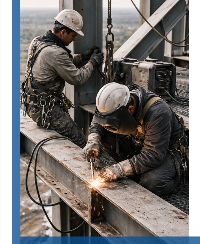 Высотные сварочные работы в Воркуте для промышленных объектов