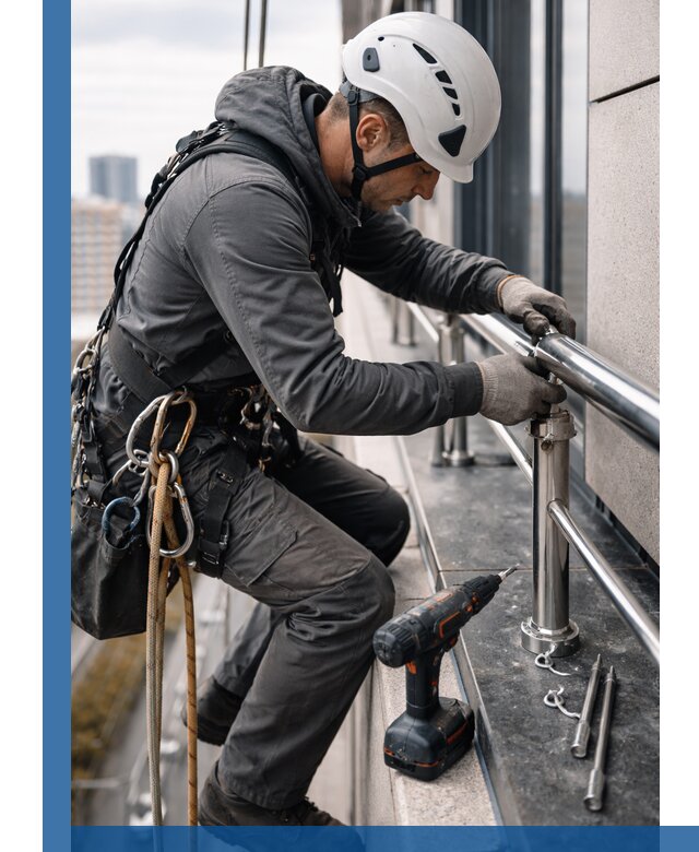 Монтаж ограждений на высоте в Воркуте для зданий и конструкций