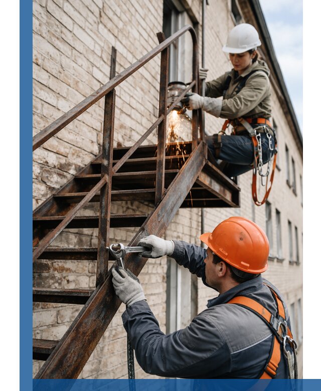 Ремонт и восстановление пожарных лестниц с выездом в Воркуте