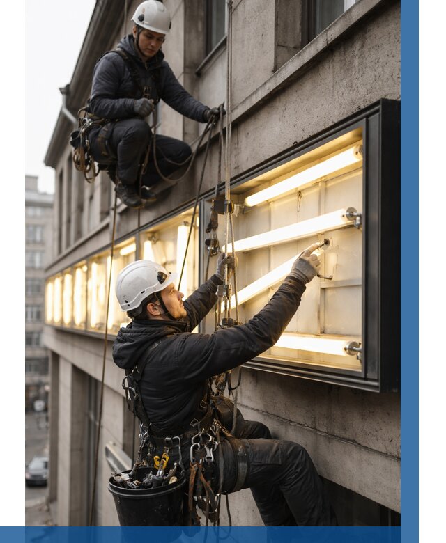 Замена ламп в вывеске в Воркуте под ключ от 3598 р. | ВЫСОТНИК-Врк