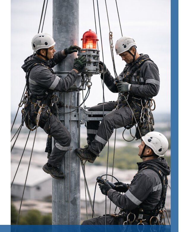 Монтаж заградительных огней в Воркуте от 8739 р. | ВЫСОТНИК-Врк