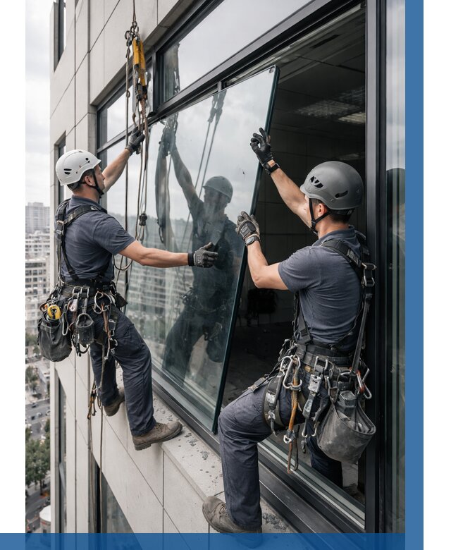 Замена стеклопакетов на высоте в Воркуте от 5655 р. | ВЫСОТНИК-Врк