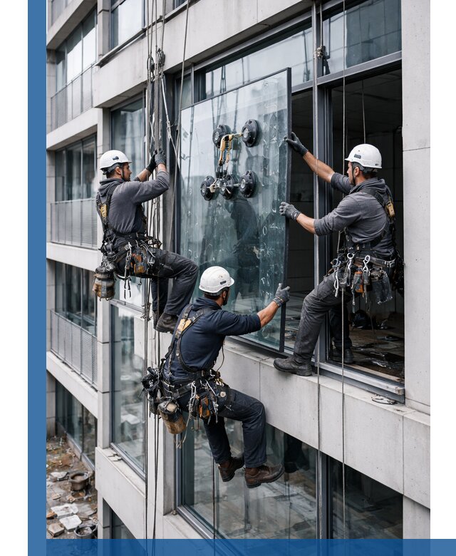 Фасадное остекление и монтаж витражей зданий в Воркуте под ключ