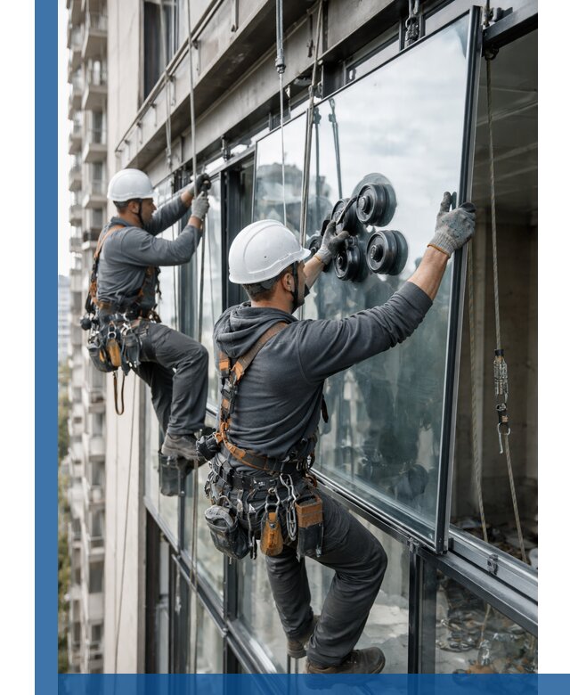 Витражное остекление фасадов и лоджий в Воркуте под ключ