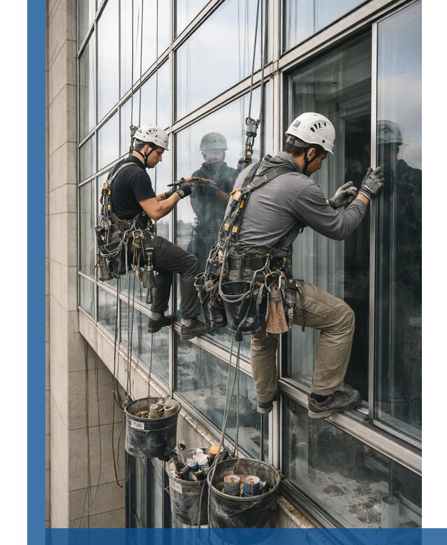 Ремонт витражных конструкций и фасадного остекления в Воркуте