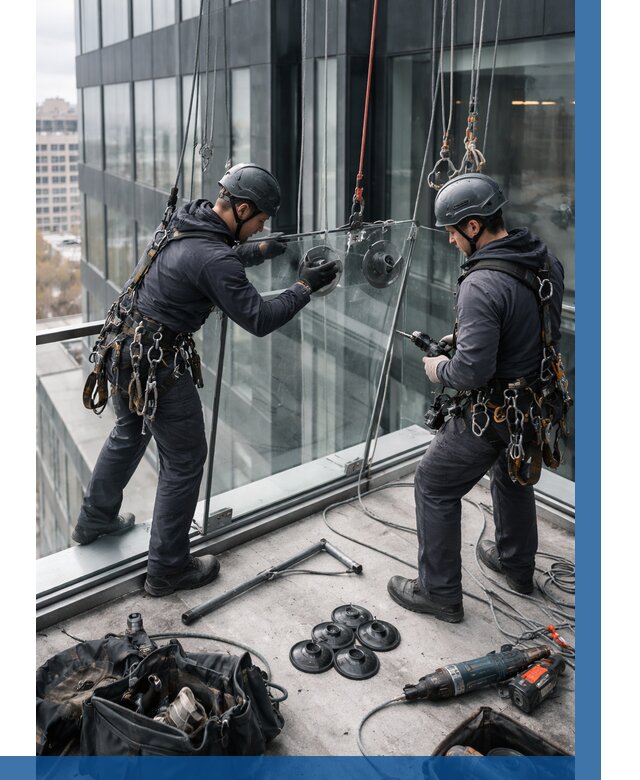 Монтаж стеклянных ограждений в Воркуте от 2570 р. | ВЫСОТНИК-Врк