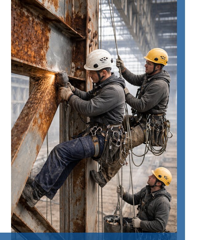 Зачистка металла от ржавчины в Воркуте от 360 р. | ВЫСОТНИК-Врк