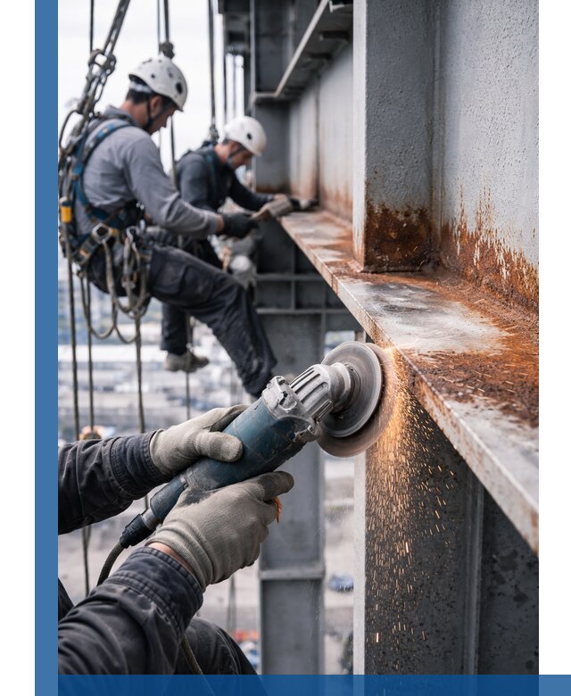 Зачистка металла от ржавчины и подготовка поверхностей в Воркуте