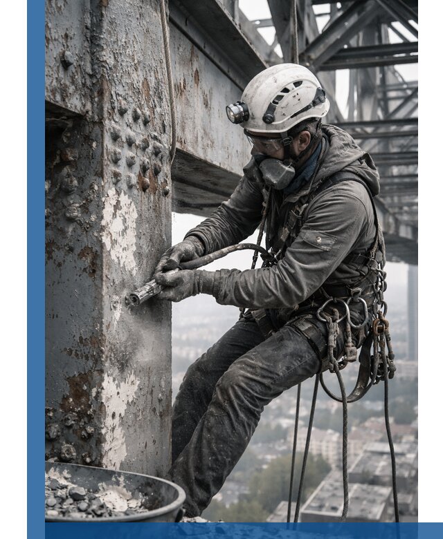 Удаление старой краски с металлических конструкций в Воркуте