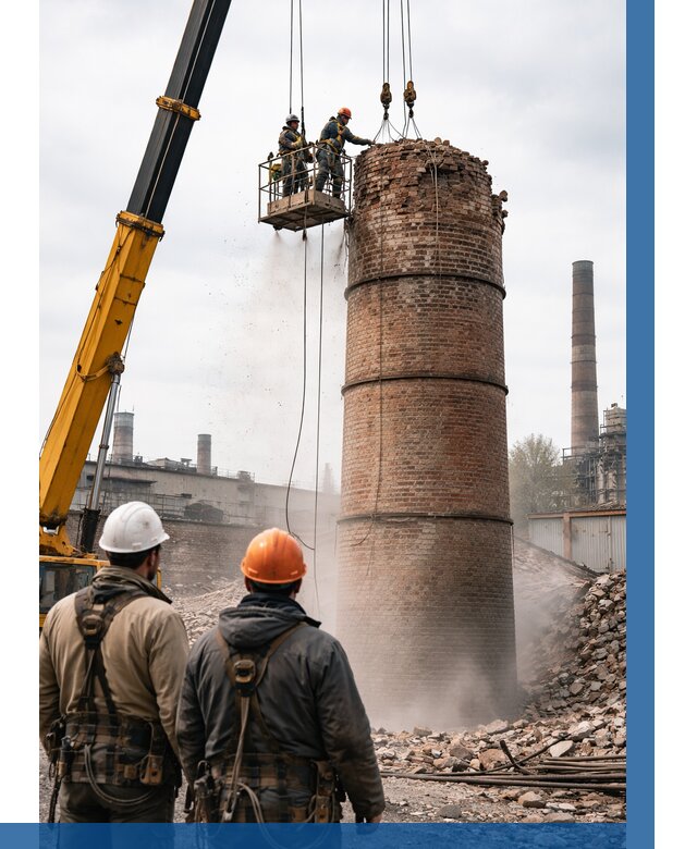 Демонтаж дымовой трубы в Воркуте от 92529 р. | ВЫСОТНИК-Врк, смета