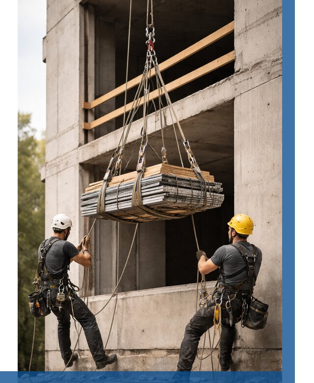 Подъем материала на этаж веревками в Воркуте от 1542 р. | ВЫСОТНИК-Врк