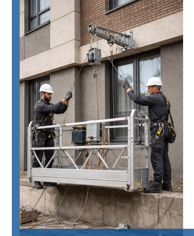 Монтаж и подъем фасадной люльки в Воркуте с гарантией безопасности