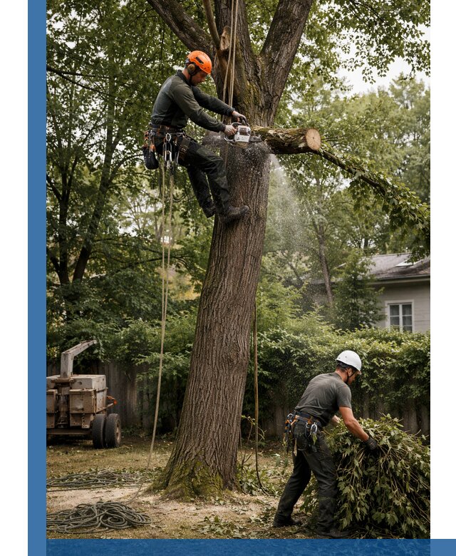 Кронирование деревьев в Воркуте, безопасная высотная обрезка
