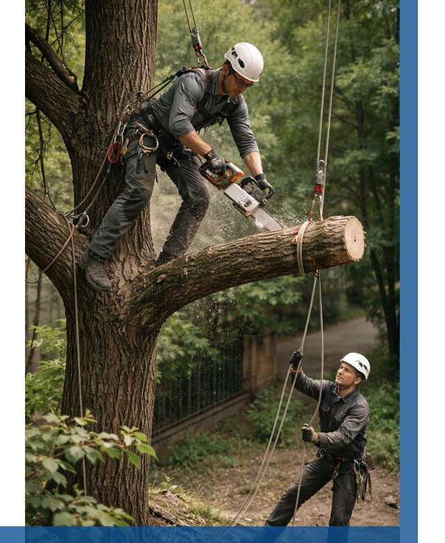 Спил деревьев альпинистами в Воркуте от 8225 р. | ВЫСОТНИК-Врк