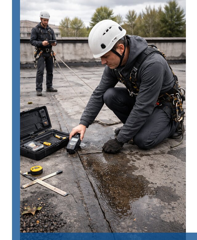 Обследование кровли на протечки и выявление дефектов в Воркуте