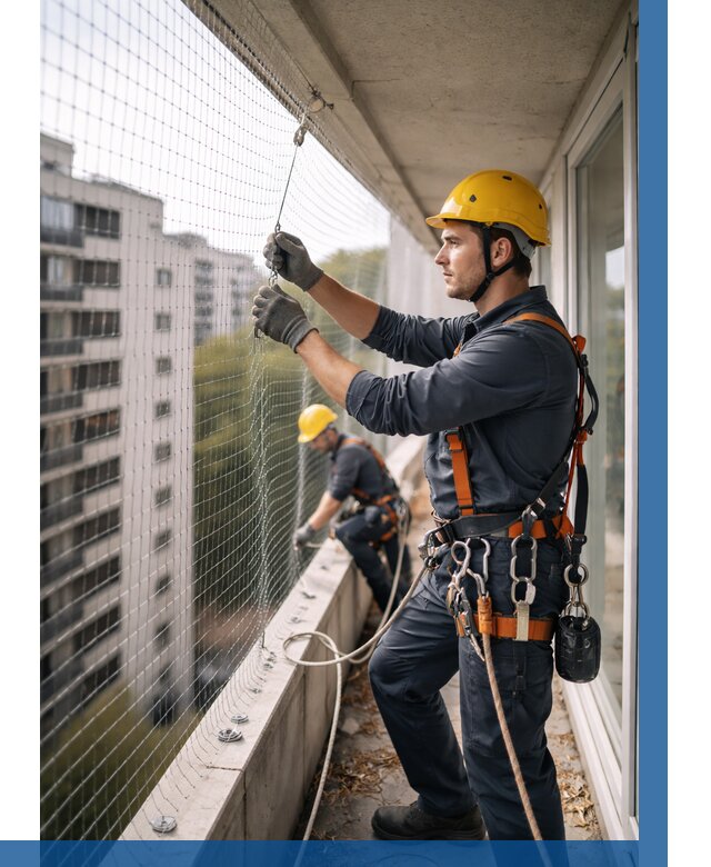 Монтаж сетки от птиц в Воркуте от 4626 р. | ВЫСОТНИК-Врк