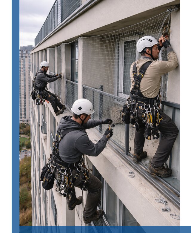 Профессиональный монтаж защитной сетки от птиц в Воркуте